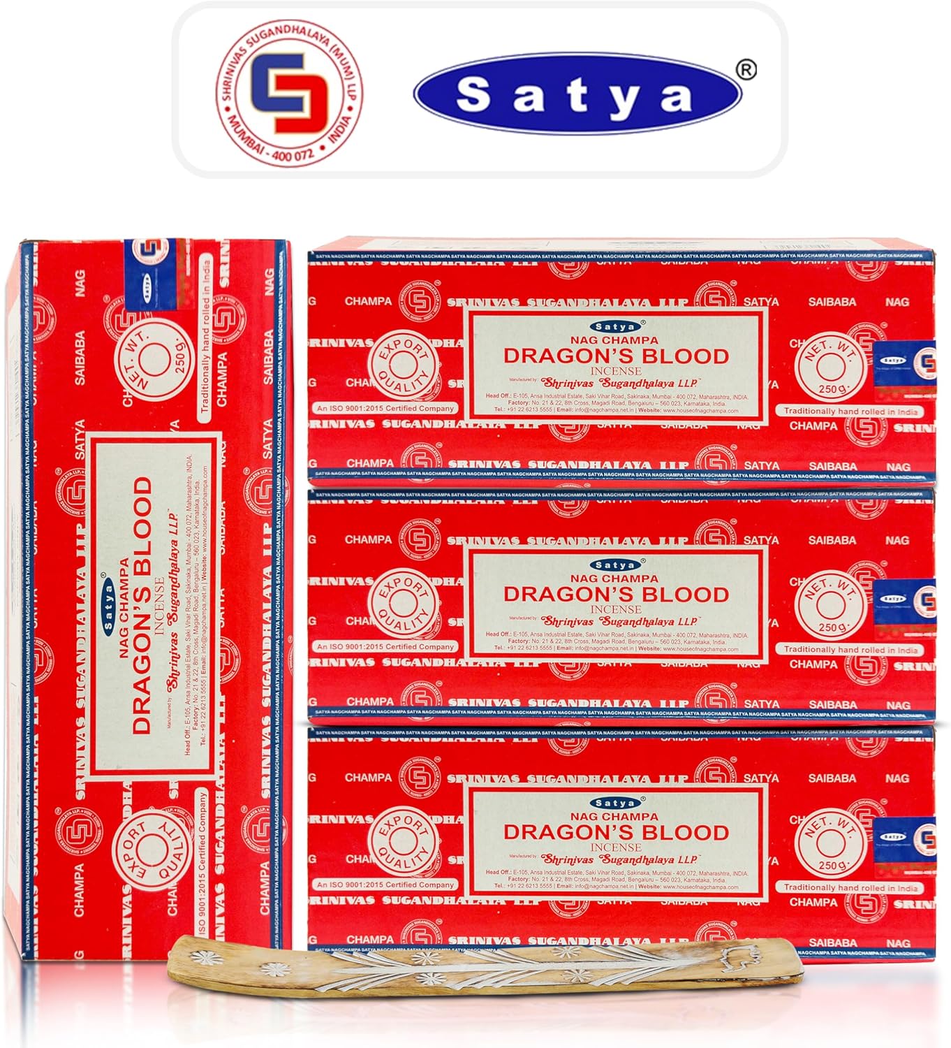 Raajsee Satya Nag Champa Dragon Blood Incense Sticks 4 Pack