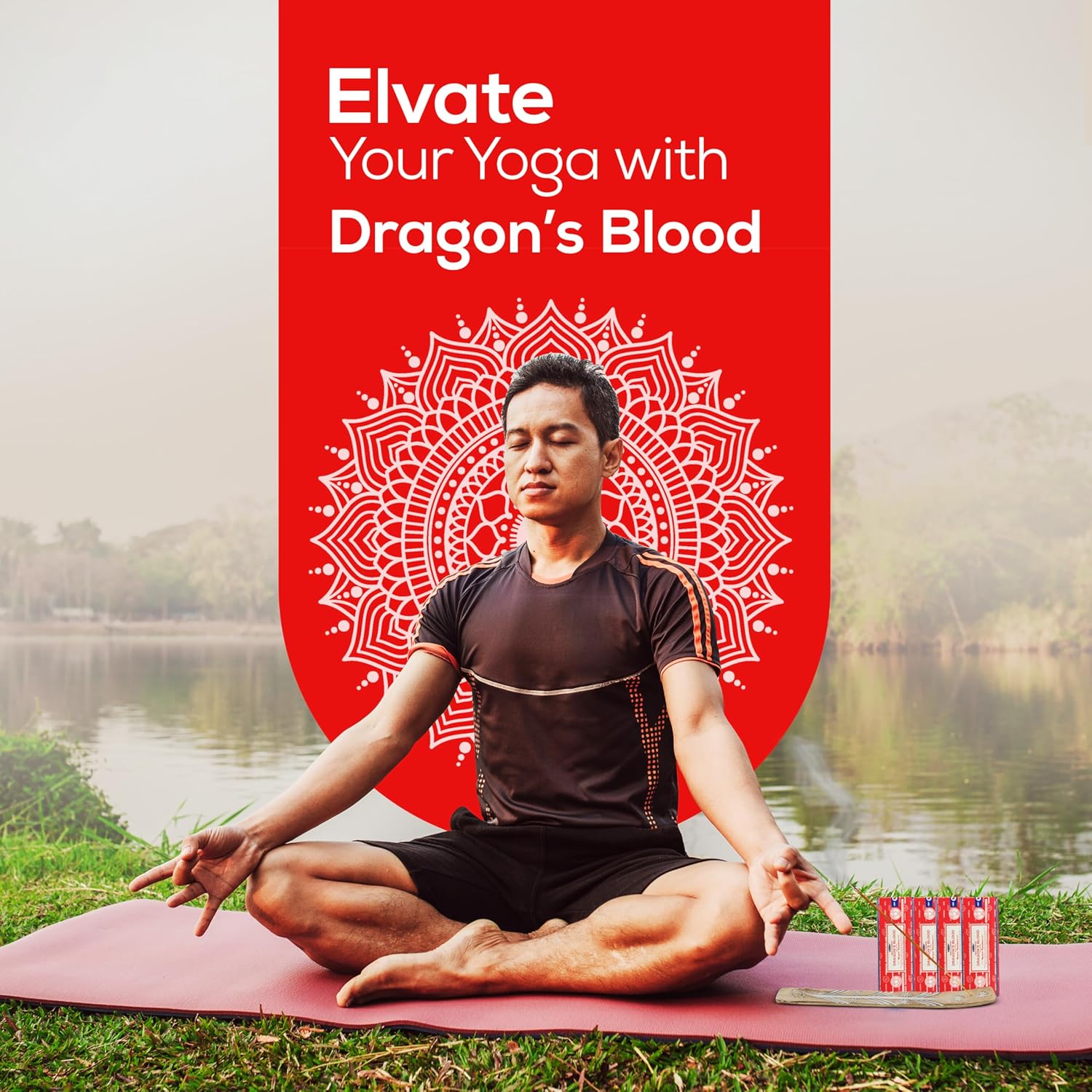 Raajsee Satya Nag Champa Dragon Blood Incense Sticks 4 Pack