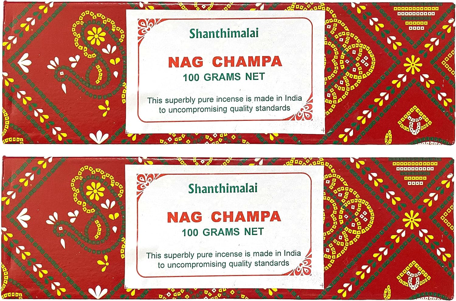 Premium Shanthimalai Nag Champa Incense 200g Red Box with 2x 100g Boxes