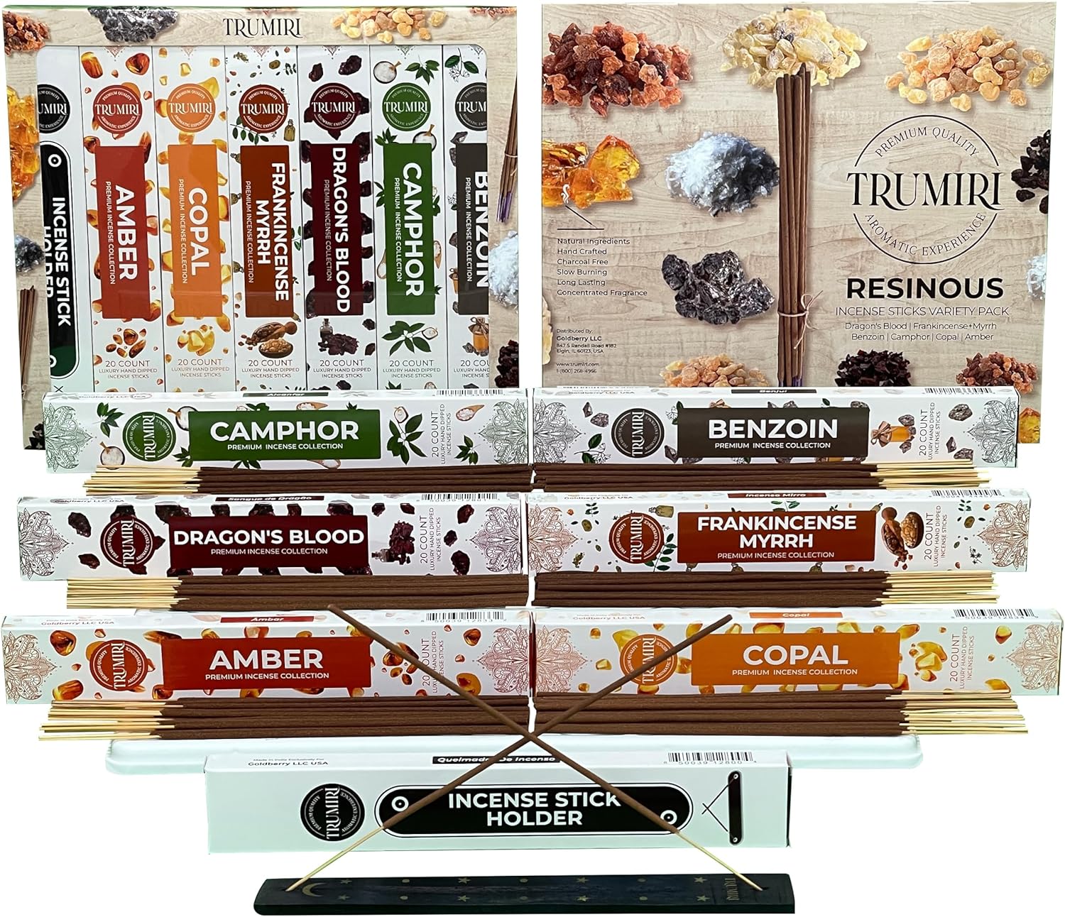 Trumiri Incense Sticks 120 Pack with Holder