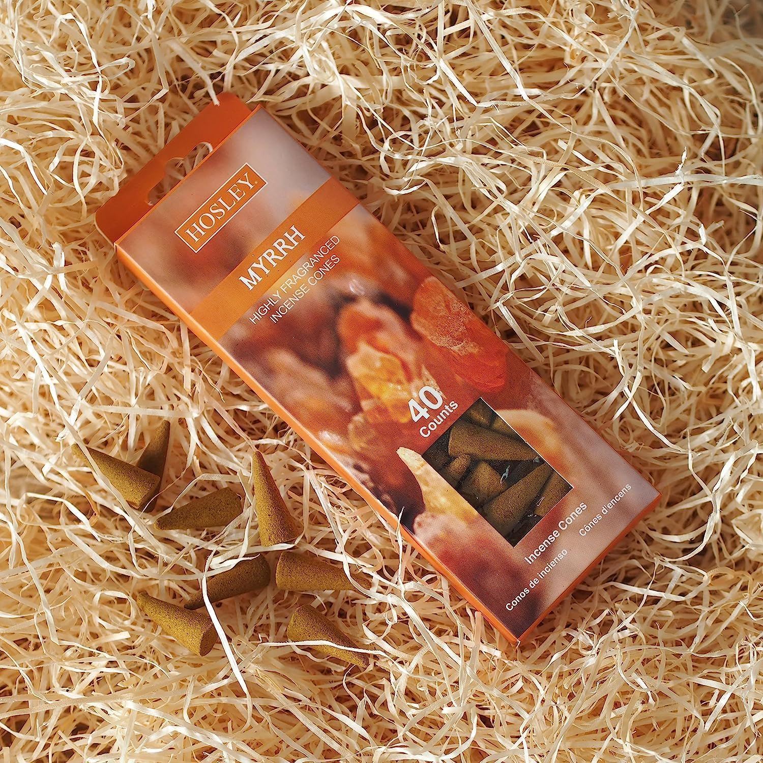 Hosley Natural Incense Cones 240 Pcs Gift Pack