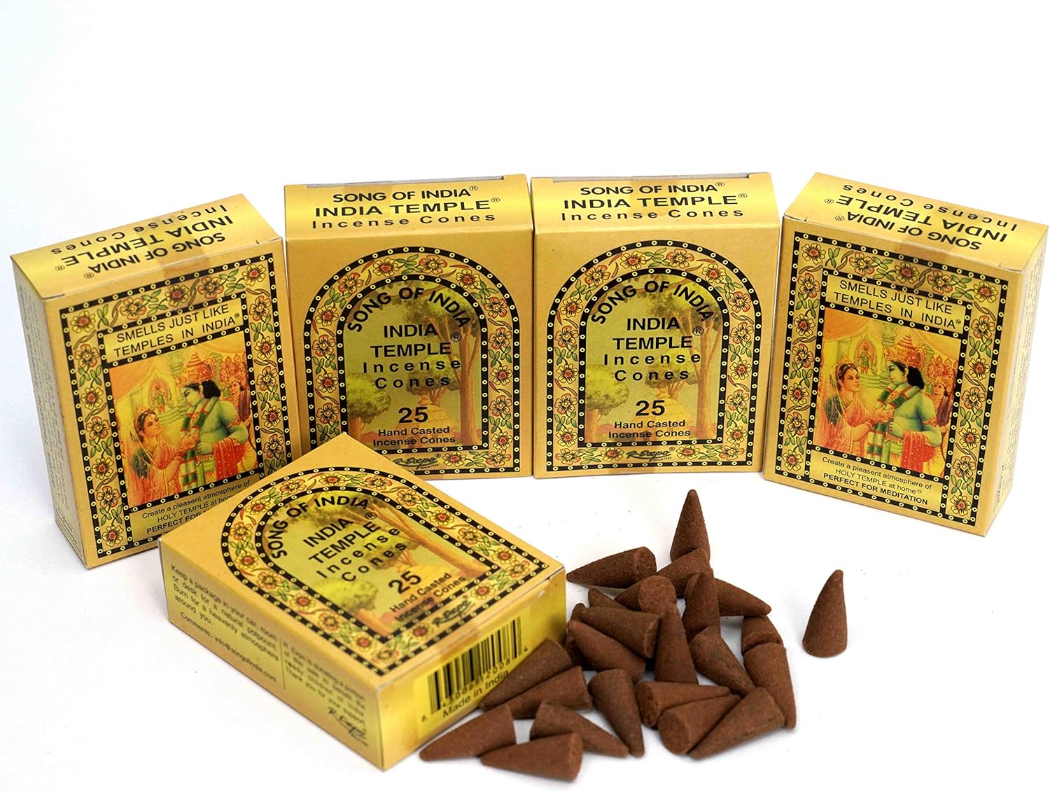 Song of India India Temple Incense Cones - 125 Total