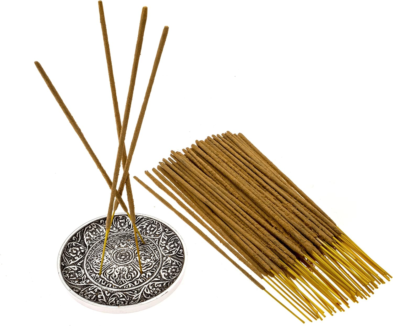 Nag Champa Incense with Tibetan Burner Holder - 100 Grams