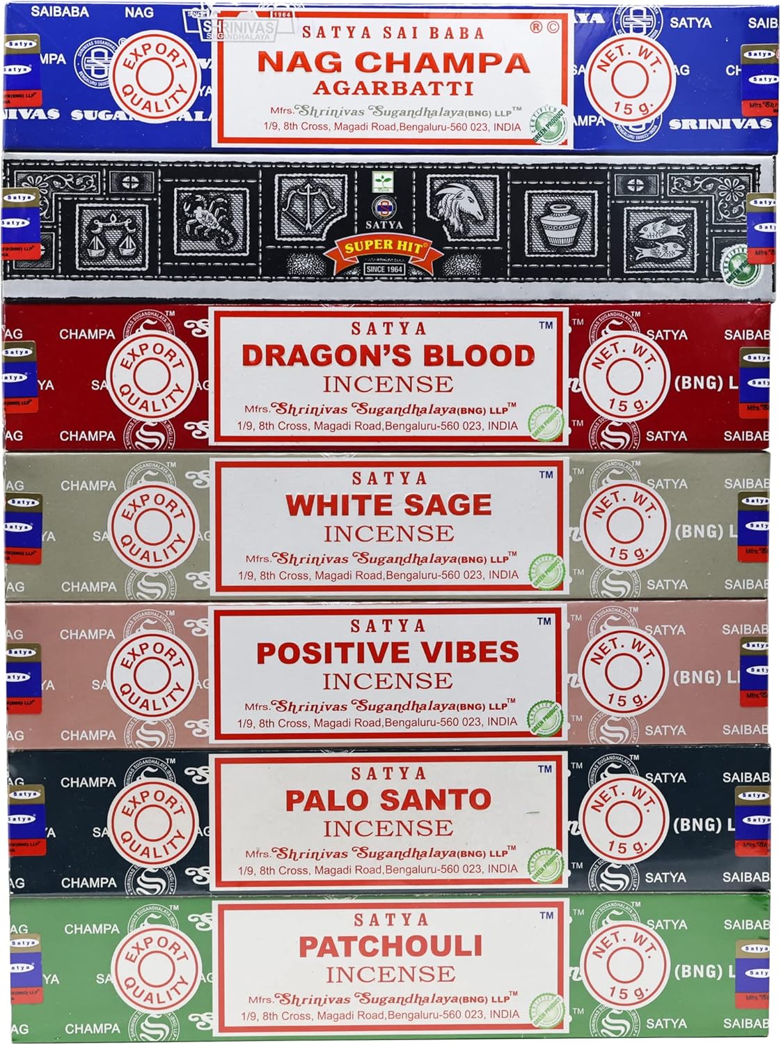 EARTH Satya Incense Sticks Set of 7 - Natural Fragrances