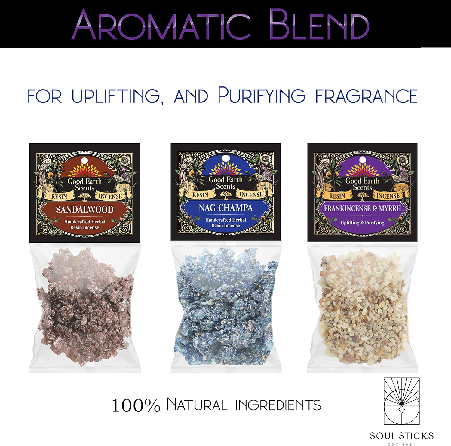 Soul Sticks Resin Incense Sampler Kit 3 Pack
