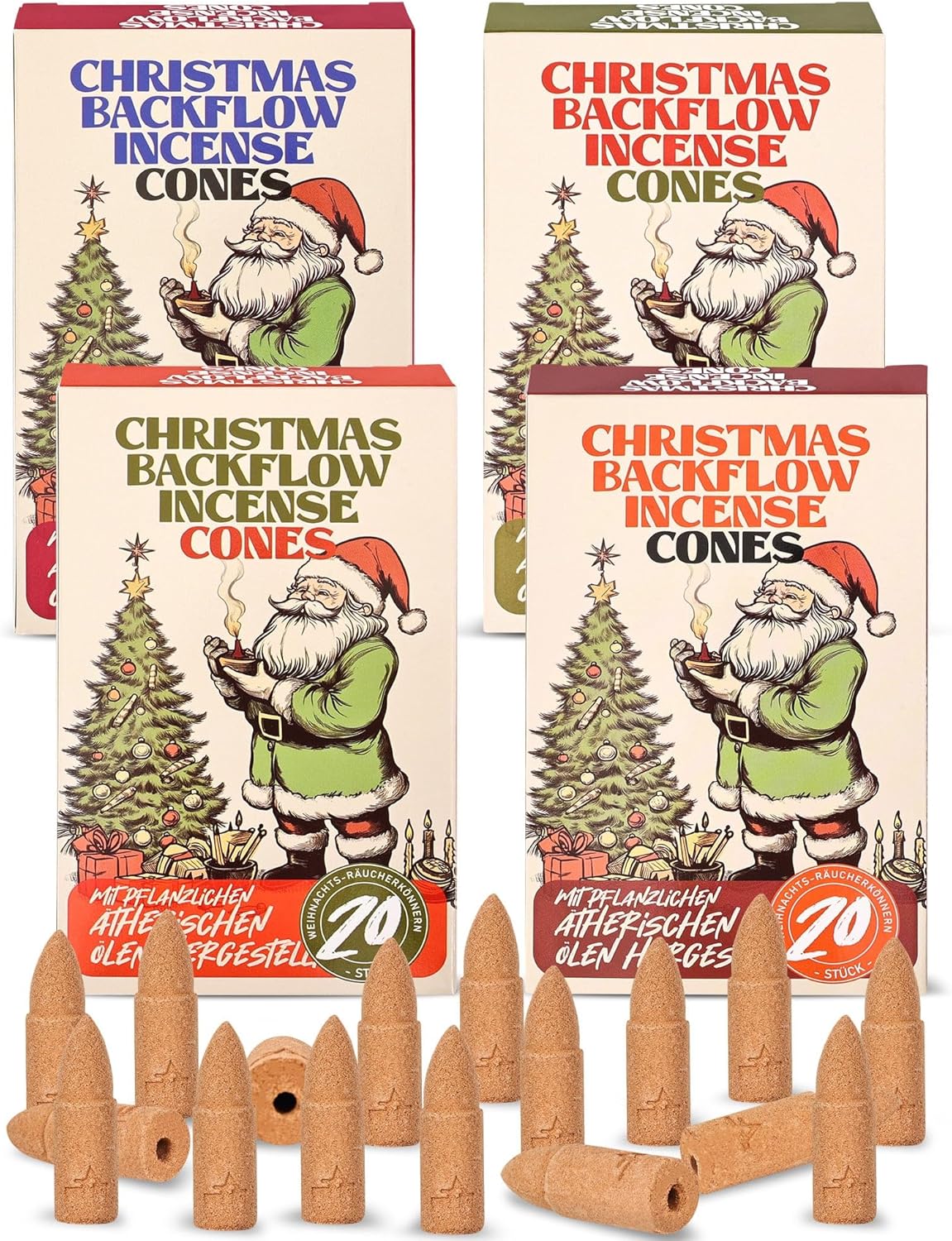 Christmas Scented Backflow Incense Cones 80 Total