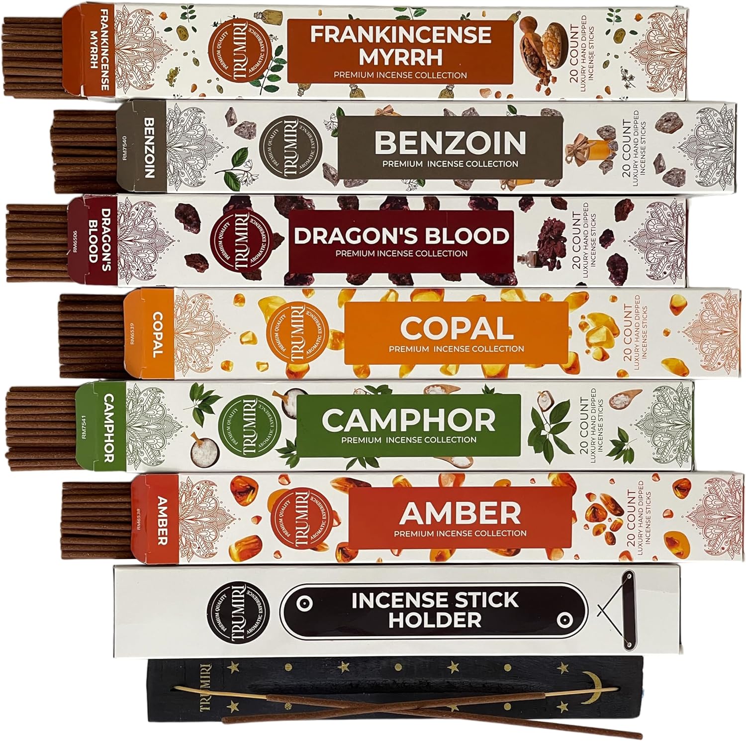 Trumiri Incense Sticks 120 Pack with Holder