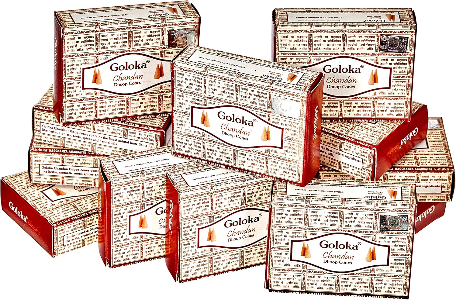 Goloka Chandan Incense Cones Set of 12