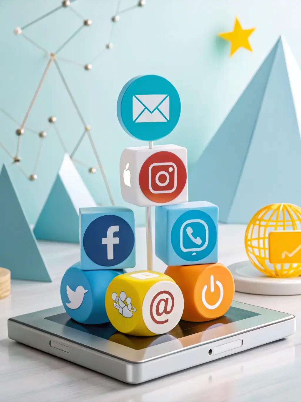 A visually compelling image representing the integration of various advertising channels, such as social media, search engines, and email marketing, all driven by data insights from INFOBUFFALO LTD.